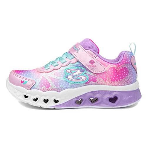 Skechers Unisex-Child Flutter Heart Lights, Pink/Multi, 3 Little Kid by Skechers - Used condition - US$20.58