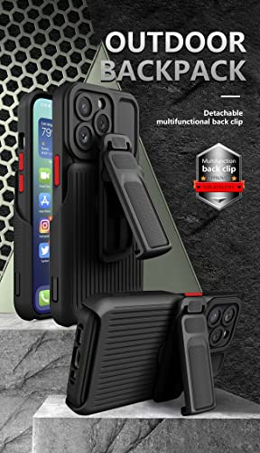 Hitaoyou Iphone 14 Pro Case, Phone Case Iphone 14 Pro, Heavy Duty [3 Layers] Shockproof Full Body Rugged Hybrid Case For Iphone 14 Pro 6.1" With Kickstand Belt Clip Holster Cover #TOP6