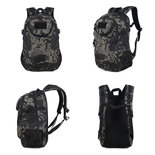 Huntvp® 25 litre tactical rucksack, Molle school bag, military bag, daypack, waterproof, mini adult daypack, sports rucksack, trekking rucksack for outdoor sports, fitness, hiking - Image 3