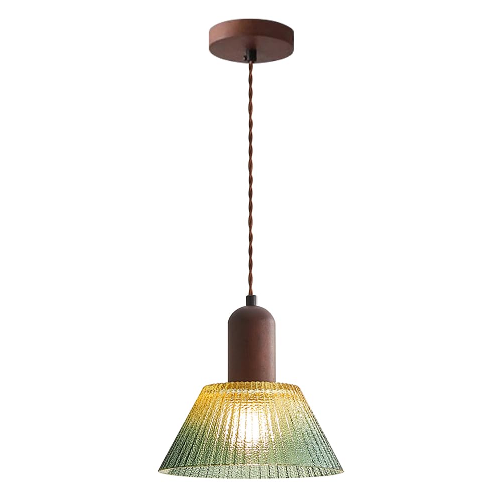KBUUKYYXouy French Style Adjustable Height Hanging Lamp, Single Head Ceiling Chandelier, E26 Light Source Glass Pendant, Bedroom Living Room Corridor Decoration Fixtures