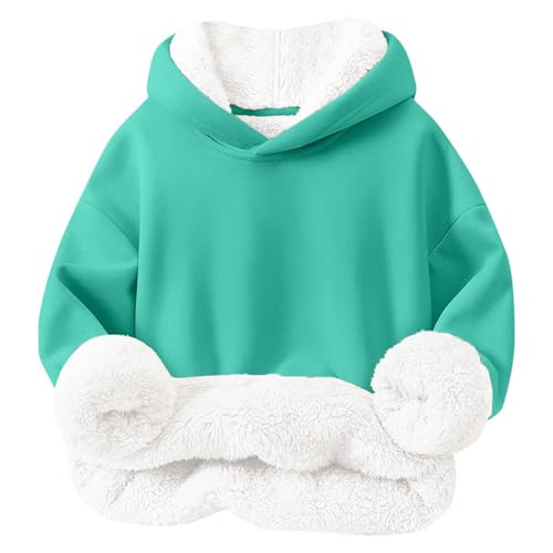 Fleece Sweatshirts For Boys And Girls Sherpa Lined Hoodie Kid Warm Winter Pullover Hooded Sweatshirt Sweater 1-8 Years