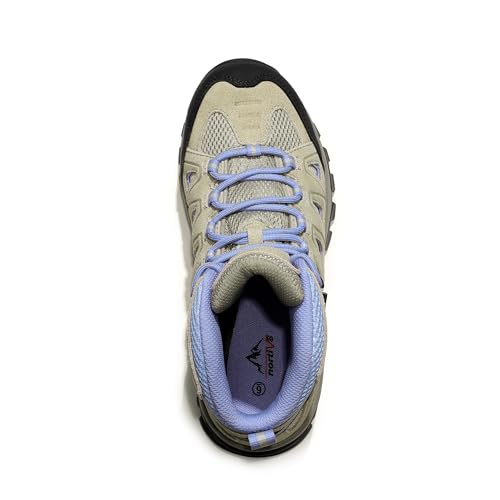 NORTIV 8 Women's Waterproof Hiking Boots Outdoor Trekking Camping Trail Hiking Boot Seeker,Size 9.5,Beige/Purple,Seeker