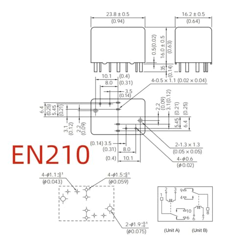 Relay EN2-3K4ST 10pins interruptor electromagnético para módulo de coche 4