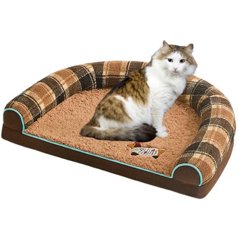 Lifetipsラガマフィン RagaMuffinU型 ペットベッド 犬 猫 クッション ソファ 丸洗い可 滑り止め 保温 四季対応 小型犬 中型犬 大型犬 多頭飼い 快適 枕付き 軽量 カバー取り外し インテリアに馴染む 圧縮梱包 極厚 やわらか 防汚