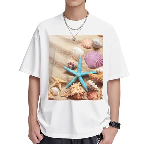 T-shirt en coton pour femme motif coquillages coupe premium et finitions soignées