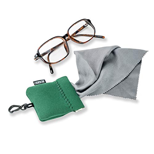 image for Carson Stuff-It Pro Microfiber Lens Cloth Cleaning System for Glasses,