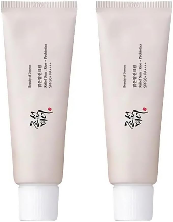 2Pcs Relief Sun SPF50+PA++++/ Rice + Probiotics