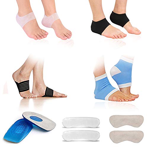 Plantar Fasciitis Kit-14PCS,Plantar Fasciitis Sock, Plantar Fasciitis Sleeve Ankle Brace, Heel inserts Cushion