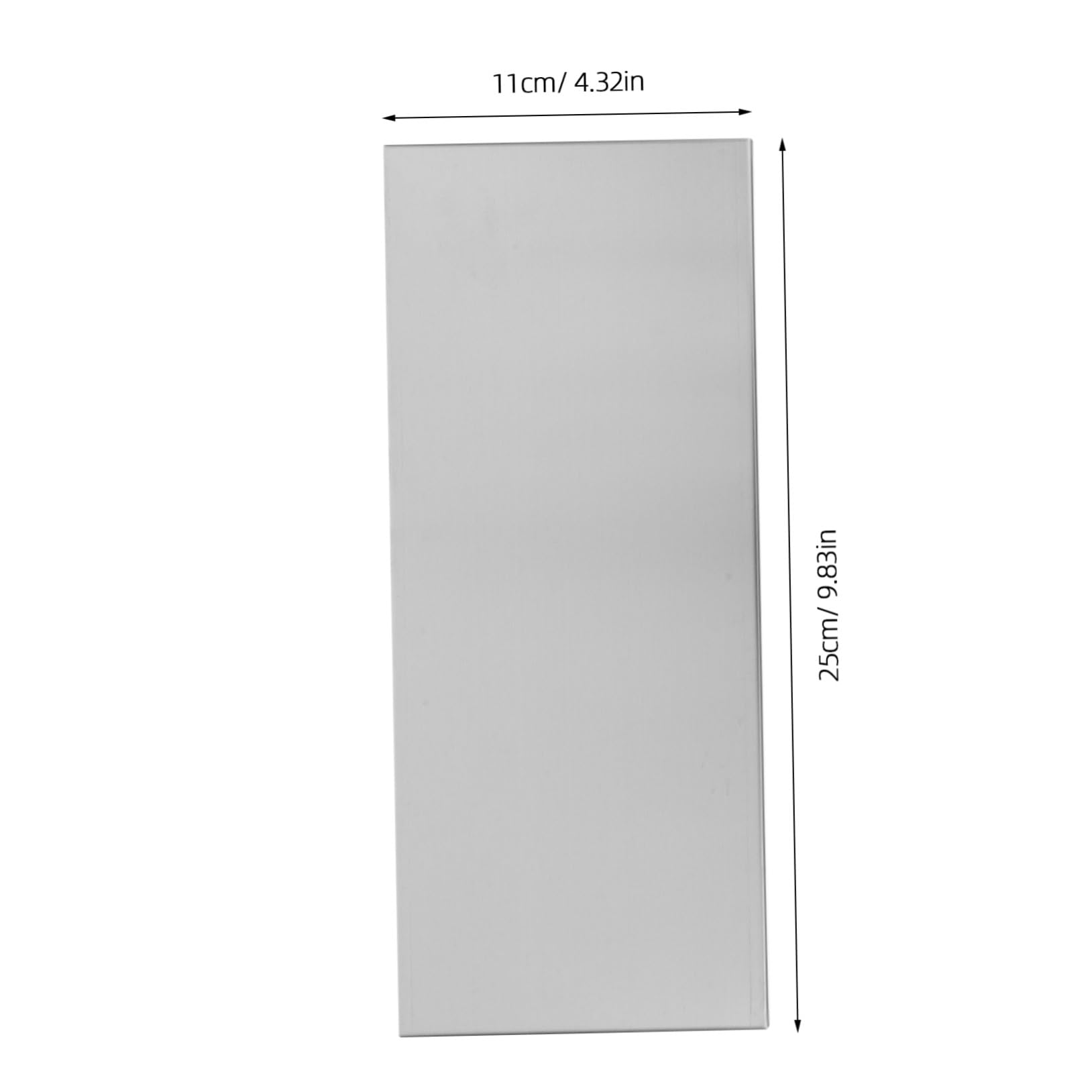 Plaque Metallique Adhésive 25x11 Cm en Acier Inoxydable Brossé, Plaque Signalétique de Porte Vierge, Lot de 2, pour Bureau, École, Hôpital, Hôtel