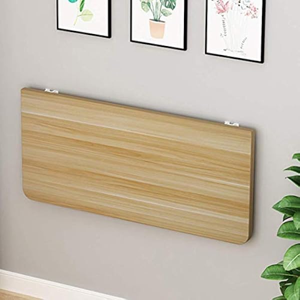 Wandgemonteerde tafelvouw, houten werkbank Ruimtebesparend uitklapbaar bureau Eenvoudig zwevend laptopbureau Ruimtebesparende hangtafel 2 stuks lange ontgrendelingsarm (4 80x50cm) (2 120x40cm)