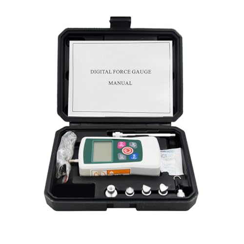 Dioche Digital Push Pull Force Gauge, Portable Push Pull Gauge 500N Digital Handheld Shutdown Backlit Screen Force Gauge