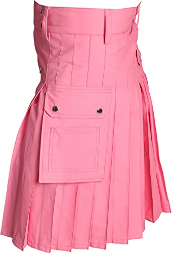 Men's Heavy Cotton Jeans Utility Kilt Black Cotton Kilt for Men Multiple Utility Wedding Kilts4