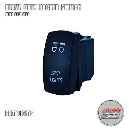 Spot Lights - Green - Laser Etched 5-Pin Double Pole Single Throw Maintained On-Off Dpst Toggle Switch 20A 12V #TOP5