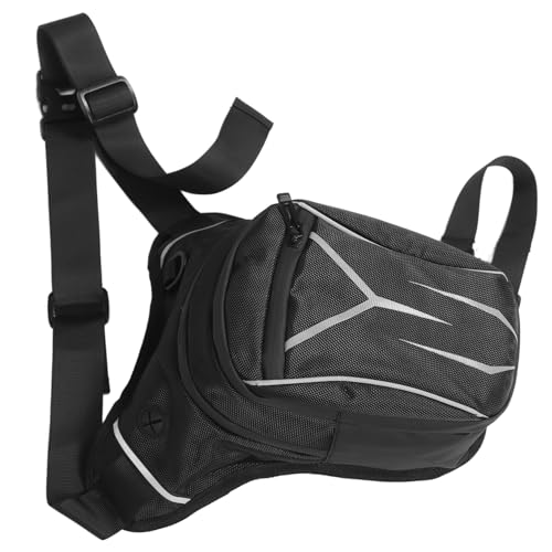 Sacoche de jambe étanche Oxford noir pour cyclisme et randonnée active