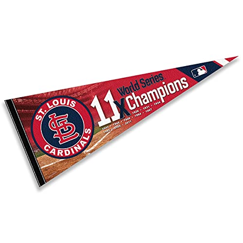 Fanion Cardinals WinCraft 11 Time Champions drapeau vintage de la MLB