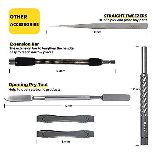 Ker 128 In 1 Precision Screwdriver Set With Magnetic Driver Kit, Electronics Repair Tool Kit For Repair Computer, Cell Phone, Laptop, Ipad, Watch, Tablet, Pc, Macbook, Xbox, Game Console, Ps4 #TOP3