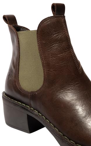 Fly London Damen MEME030FLY Fashion Boot, DK. Brown(Green Elastic), 40 EU