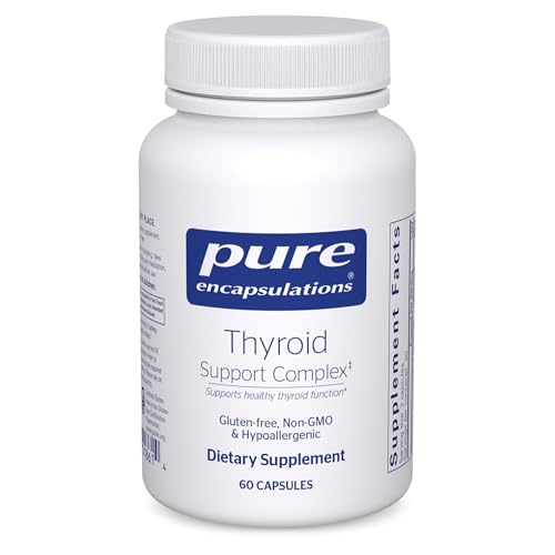 Pure Encapsulations Thyroid Support Complex - Supports Thyroid Health* - Antioxidant Infusion - with Ashwagandha & Iodine - Non-GMO & Vegetarian - 60 Capsules