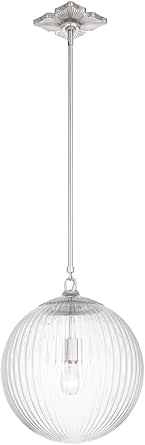 Crystorama Orly 14'' Polished Nickel Pendant