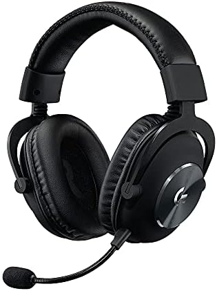 Logitech G PRO X Gaming-Headset, przewodowe słuchawki nauszne z niebieskim mikrofonem VO!CE, DTS X 7.1, 50mm przetworniki PRO-G, dźwięk przestrzenny 7.1 do gier e-sportowych - Czarny