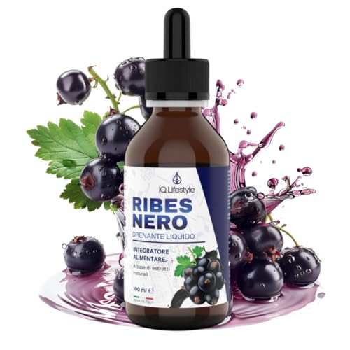 Ribes Nigrum Diuretico Drenate forte Liquido in gocce 100 ML Ribes Nero per Allergia Ritenzione Idrica Anticellulite e Salute Vie Urinarie in Gocce Made in Italy