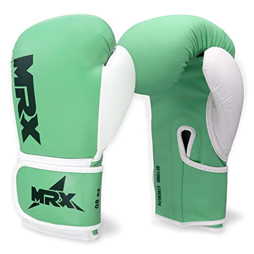 Mrx Boxing Gloves Fighting Training Combat Train Workout Sparring Grappling Durable Light Weight Adult Punch Bag Glove Muay Thai Punching Mitts Kickboxing Mma Gloves Men And Women Sea Green 10Oz #TOP2