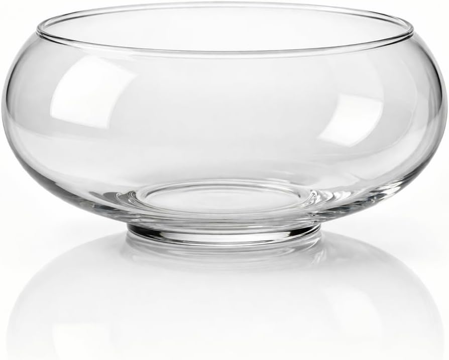 Vaso de Vidro Tipo Aquário 2,3L – Terrário Oval Decorativo para Plantas, Arranjos e Decoração de Ambientes