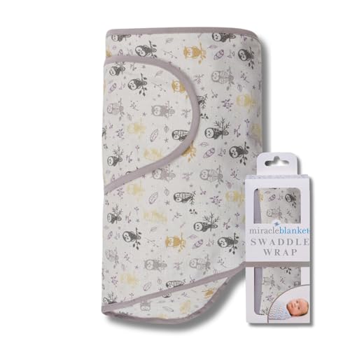 Image of Miracle Blanket Swaddle Wrap - Newborn Essential Baby Blanket - Soft Sleep Sack Ideal for Newborns and Infants (Forest Owls)
