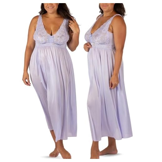 Shadowline Silhouette Long Gown with Soft Stretch Lace Bodice, (31737) Peri Frost, 1X