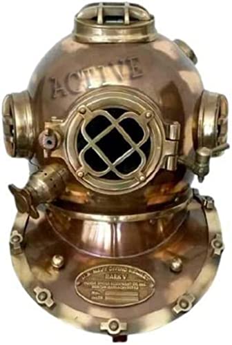 Casco de buceo antiguo de cobre réplica exclusiva Marina de EE. UU. de 18 pulgadas 3