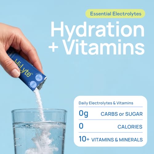 Image of Hi-Lyte Hydration Packets - Lime Cucumber Mint - Sodium, Potassium, Magnesium, Vitamins - Electrolytes Powder Packets for Fasting - No Sugar, No Carbs