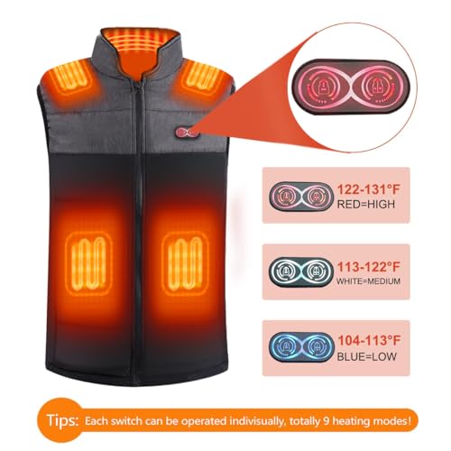 Ejoy Heated Vest - Heating Clothes for Men Lightweight Warm Waistcoat Women's Heat Jacket vest Outdoor(no Battery)3