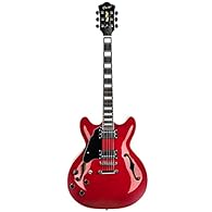 Left-Handed Design: Specifically crafted for left-handed players, offering ease of play and comfortable handling. Quality Build: Features a semi-hollow body with a Canadian maple neck and black wood fingerboard, ensuring durability and smooth playabi...