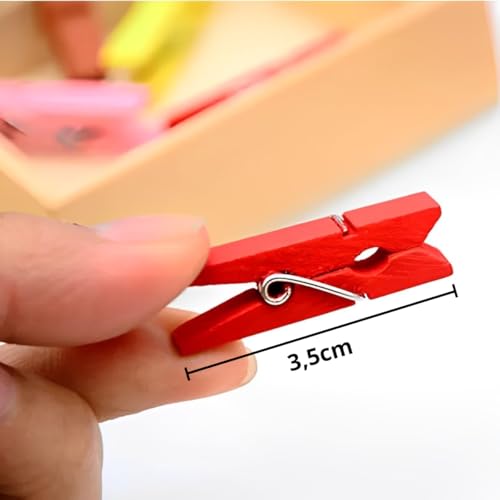 Mini Pregador Prendedor Colorido Kit com 30 peças Fotos Mural de fotos Decoração festas drinks chá d