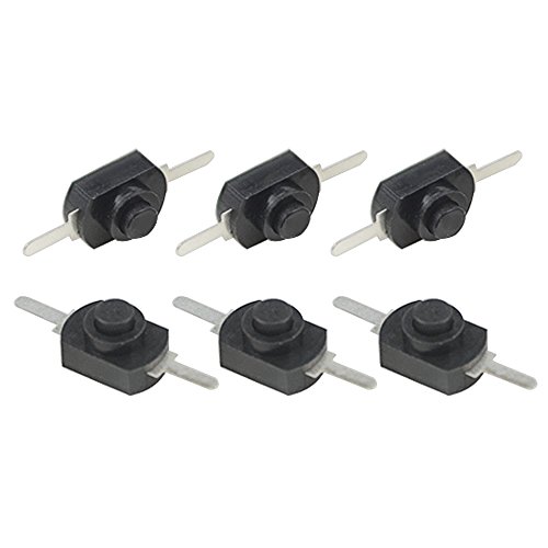Wmycongcong 40 Pcs Latching Push Button Switch Mini On Off Switch Dc 30V 1A For Torch Flashlight Light Lamp Wall Outlet, White And Black #TOP3