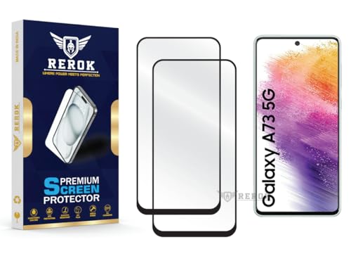 Image of Gorilla Tempered Glass Screen Protector Compatible with Samsung Galaxy A73 [Pack of 2] | Edge-to-Edge, Bubble-Free, Case Friendly, Easy Installation Kit