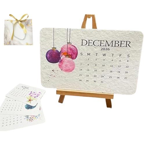 Seed Calendar 2026 Plantable,New Plantable Seed Calendar 2026,Eco-Friendly Plantable Love