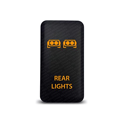 CH4X4 Interruptor pulsador para Toyota Tacoma, FJ Cruiser, Land Cruiser, Fortuner, Hilux, 4Runner, Prado 12V 3Amp - Símbolo de luces traseras - LED