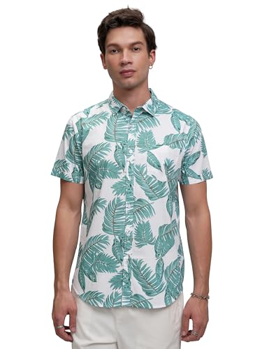 Image of Highlander Men's Floral Print Half Sleeves Shirt | Fresh & Elegant | Vibrant Florals a Stylish Touch