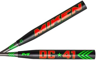 Miken 2022 DC 41, Slowpitch Softball Bat, 14 in. Barrel, USA/ASA Supermax, 34x27oz, White/Black,MDC22A-27