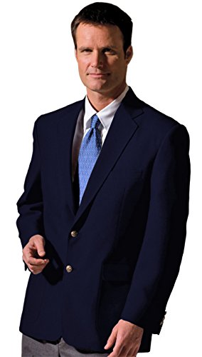 Ed Garments Men's Classic Two Button Single Breasted Blazer, Dark Navy, 38 Tall