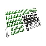 Bodywork Screws Motorcycle Fairing Bolts Nuts Kit for Suzuki SV1000 SV1000S ST1300A ST1300 Body Fastener Clips Screw Nuts(Green)