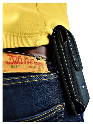 Mgbca MGB-A71 Nylon Cell Phone Holster Pouch For Samsung Galaxy A72 A71 5G, A52 A51 Rugged W/Fixed Belt Loop Clip Holder thumb #1