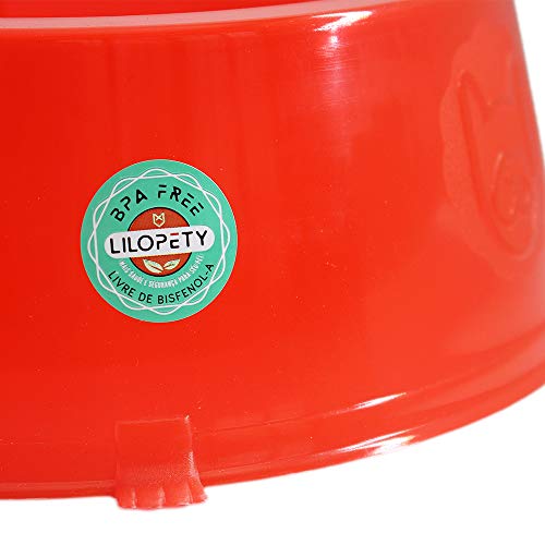 Comedouro Para Cachorro Patinhas - 1000 Ml Vermelho