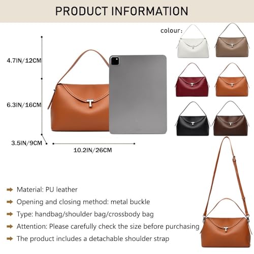 Small Handbags for Women, PU Commuting Crossbody Bag with Removable Shoulder Strap,Shoulder Bag Purse for Work3