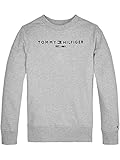  Tommy Hilfiger Essential Sweatshirt Sudadera, Light Grey Heather, 14 Years Unisex Niños