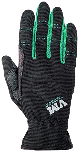 Gants d'équitation noirs Cascade en cuir respirant avec grip antidérapant