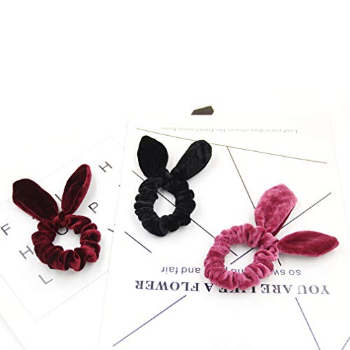 Susulu H2316*12 Hair Scrunchies Velvet Scrunchy Elastic Hair Ties Twist Knot Hair Bands Women Ponytail Accessories Pack Of 12Pcs thumb #1
