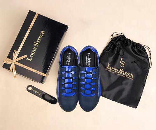 Image of LOUIS STITCH Men's Casual Sneaker | Elastic auto Adjustable Laces Sneakers for Men | Sneakers Shoes | Comfortable and Lightweight | LSPSNK SS