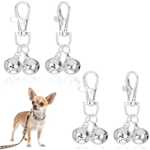 JJUNW Mini Dog Collar Bells 4-Pack Cover